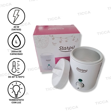 FUSOR PROFESIONAL DE CERA CALIENTE 200ml 40W | STARPIL - Imagen 2
