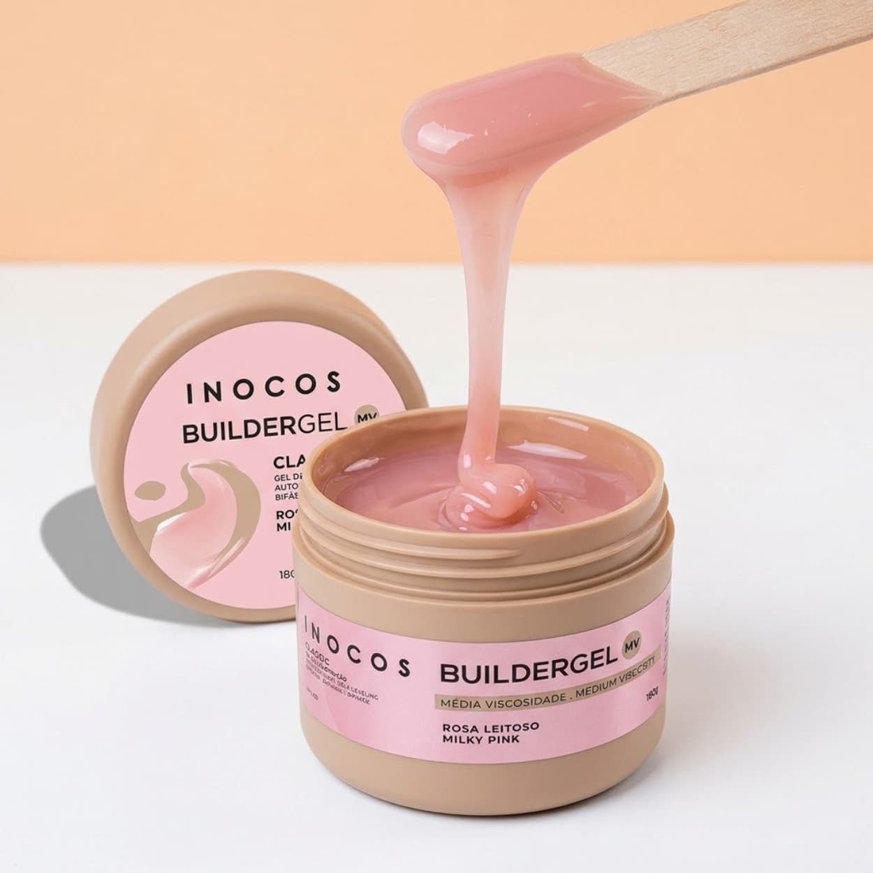 Gel Constructor Builder Gel Classic Rosa Lechoso 180g | Inocos - Imagen 5