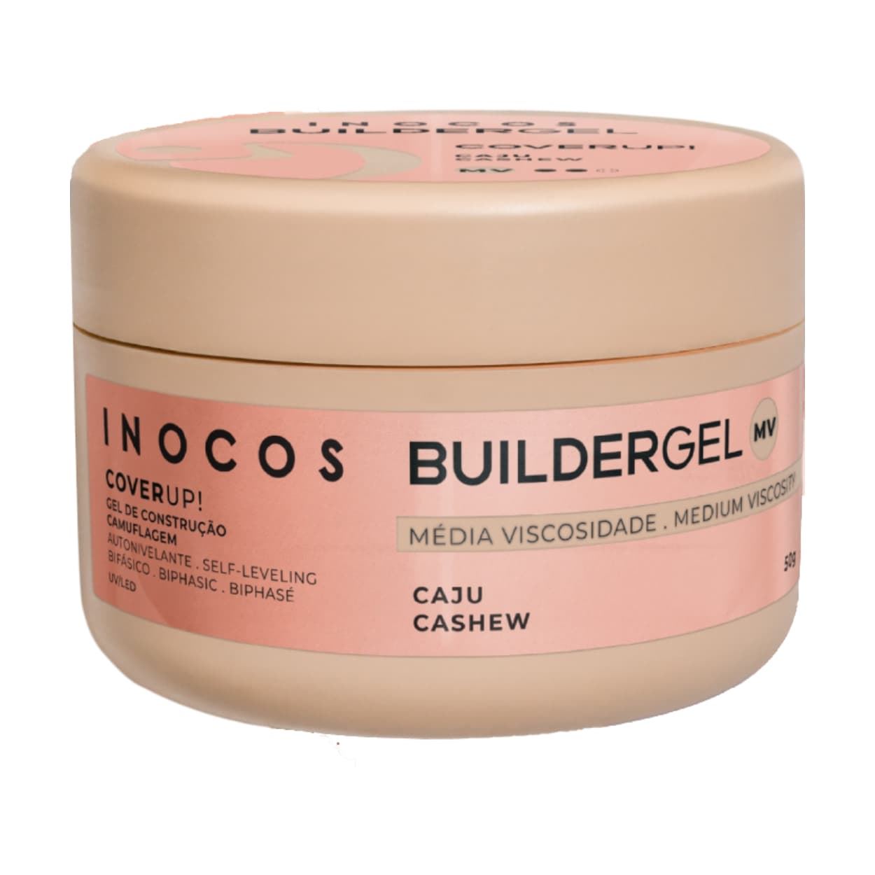 Gel Constructor Builder Gel Cover Up Caju 50g | Inocos - Imagen 1