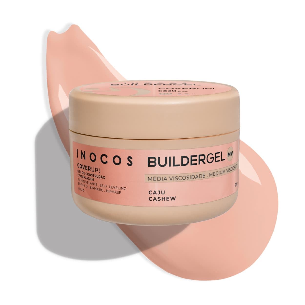 Gel Constructor Builder Gel Cover Up Caju 50g | Inocos - Imagen 3