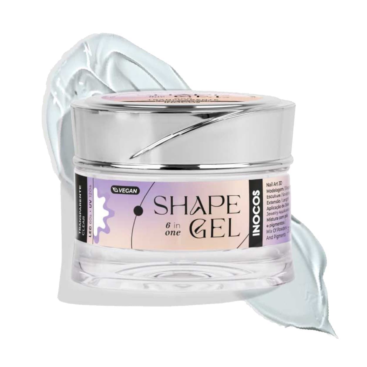 Gel de Nail Art 3D Shape Gel Transparente 30g | Inocos - Imagen 3