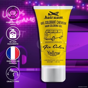 GOMINA DE COLOR AMARILLO 30g | HAIRGUM - Imagen 1