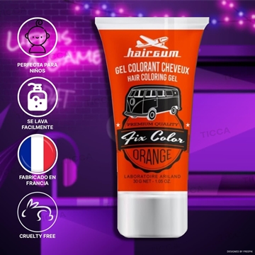 GOMINA DE COLOR NARANJA 30g | HAIRGUM - Imagen 1