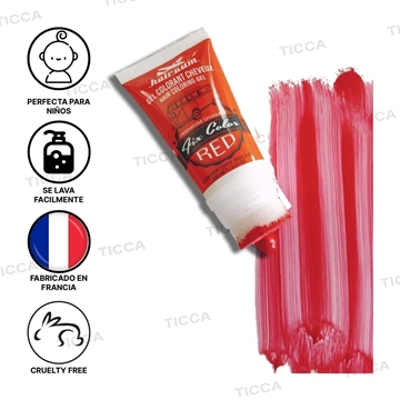 GOMINA DE COLOR ROJO 30g | HAIRGUM - Imagen 2