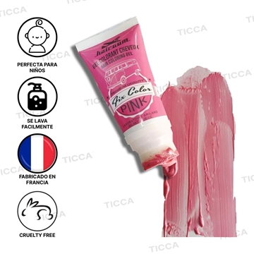 GOMINA DE COLOR ROSA 30g | HAIRGUM - Imagen 2