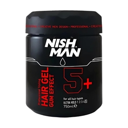 Gomina Profesional Gum Effect Gel N5+ Extrafuerte 750ml | Nishman - Imagen 1
