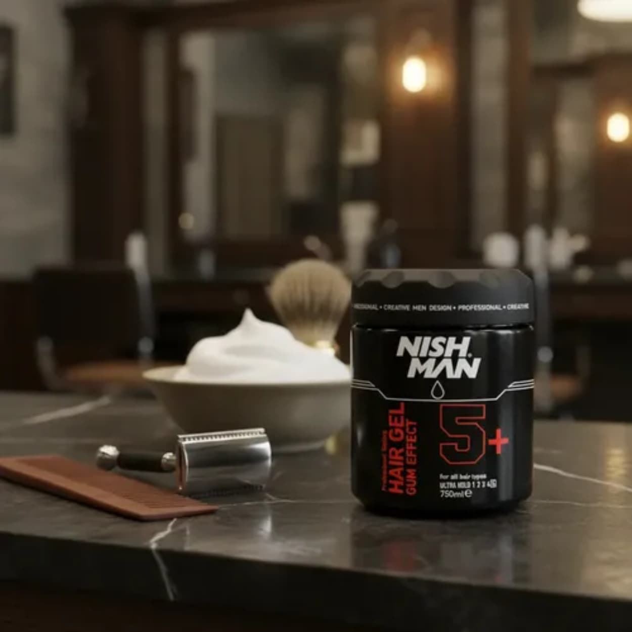 Gomina Profesional Gum Effect Gel N5+ Extrafuerte 750ml | Nishman - Imagen 7