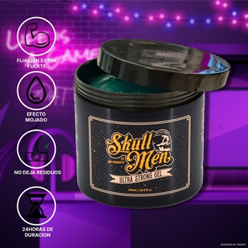 GOMINA ULTRA STRONG GEL 500ml | SKULL MEN - Imagen 1