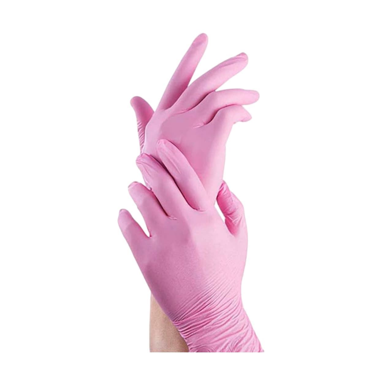 Guantes Desechables de Nitrilo Sin Polvo Rosa 3,5g 100uds - Imagen 2