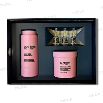 KIT DE NAVIDAD 25 PARA CABELLO DAÑADO "RESTORE + AMPOLLAS FLASH REPAIR" | K89 - Imagen 2