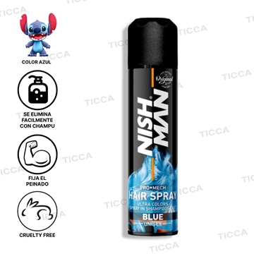 LACA EN SPRAY DE COLOR AZUL 150ml | NISHMAN - Imagen 1
