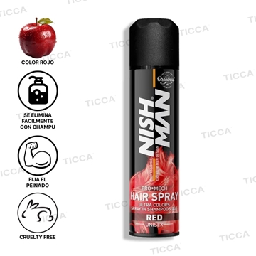 LACA EN SPRAY DE COLOR ROJO 150ml | NISHMAN - Imagen 1