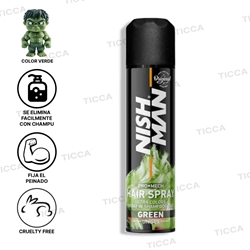 LACA EN SPRAY DE COLOR VERDE 150ml | NISHMAN - Imagen 1
