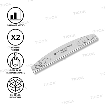 LIMA MEDIA LUNA PARA UÑAS 100/180 NFE-40-100/180 | STALEKS - Imagen 1