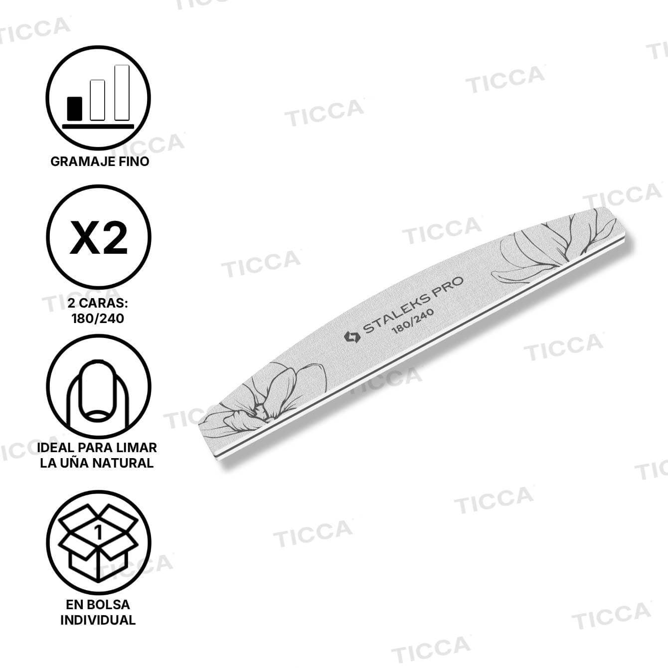 LIMA MEDIA LUNA PARA UÑAS 180/240 NFE-40-180/240 | STALEKS - Imagen 1