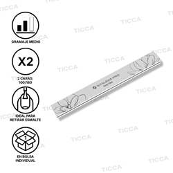 LIMA RECTA PARA UÑAS 100/180 NFE-20-100/180 | STALEKS - Imagen 1