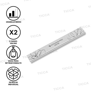 LIMA RECTA PARA UÑAS 100/180 NFE-20-100/180 | STALEKS - Imagen 1
