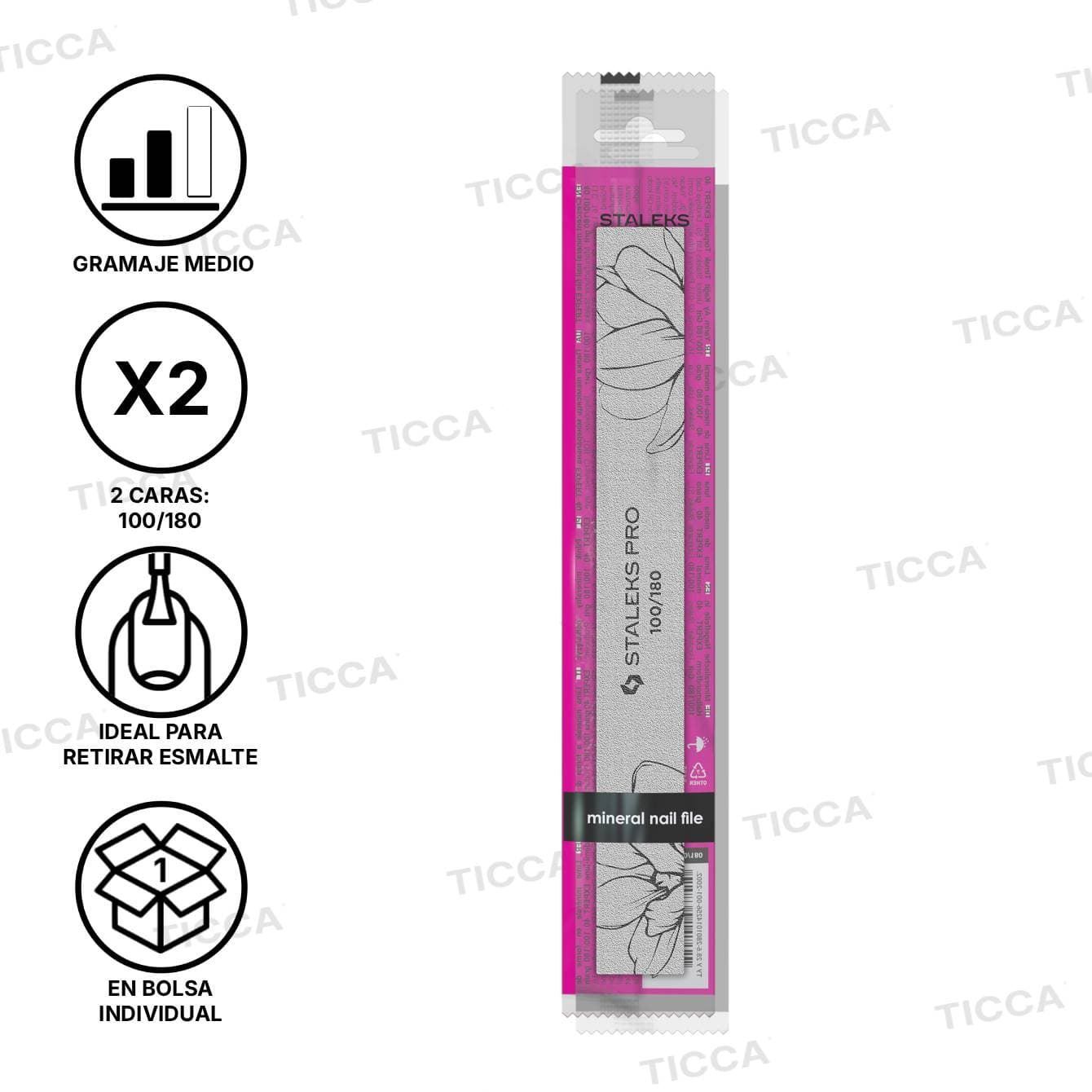 LIMA RECTA PARA UÑAS 100/180 NFE-20-100/180 | STALEKS - Imagen 2