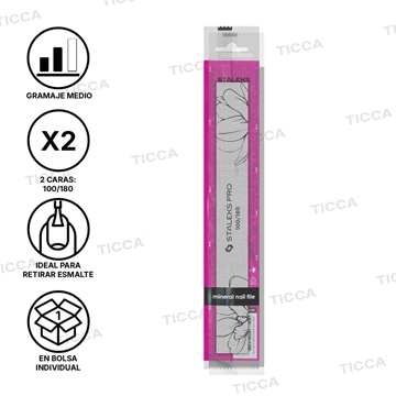 LIMA RECTA PARA UÑAS 100/180 NFE-20-100/180 | STALEKS - Imagen 2