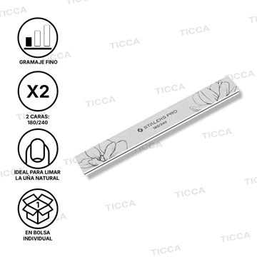 LIMA RECTA PARA UÑAS 180/240 NFE-20-180/240 | STALEKS - Imagen 1