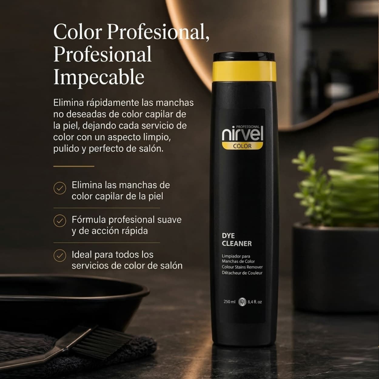 Limpiador de Manchas de Tinte Profesional Dye Cleaner 250ml | Nirvel Professional - Imagen 3