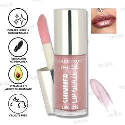 LIPGLOSS SHIMMER LIP GLAZE "BUBBLE PINK" #251 6ml | GOLDEN ROSE - Imagen 1