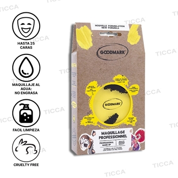 MAQUILLAJE PROFESIONAL CARNAVAL AL AGUA AMARILLO 14g | GOODMARK - Imagen 1
