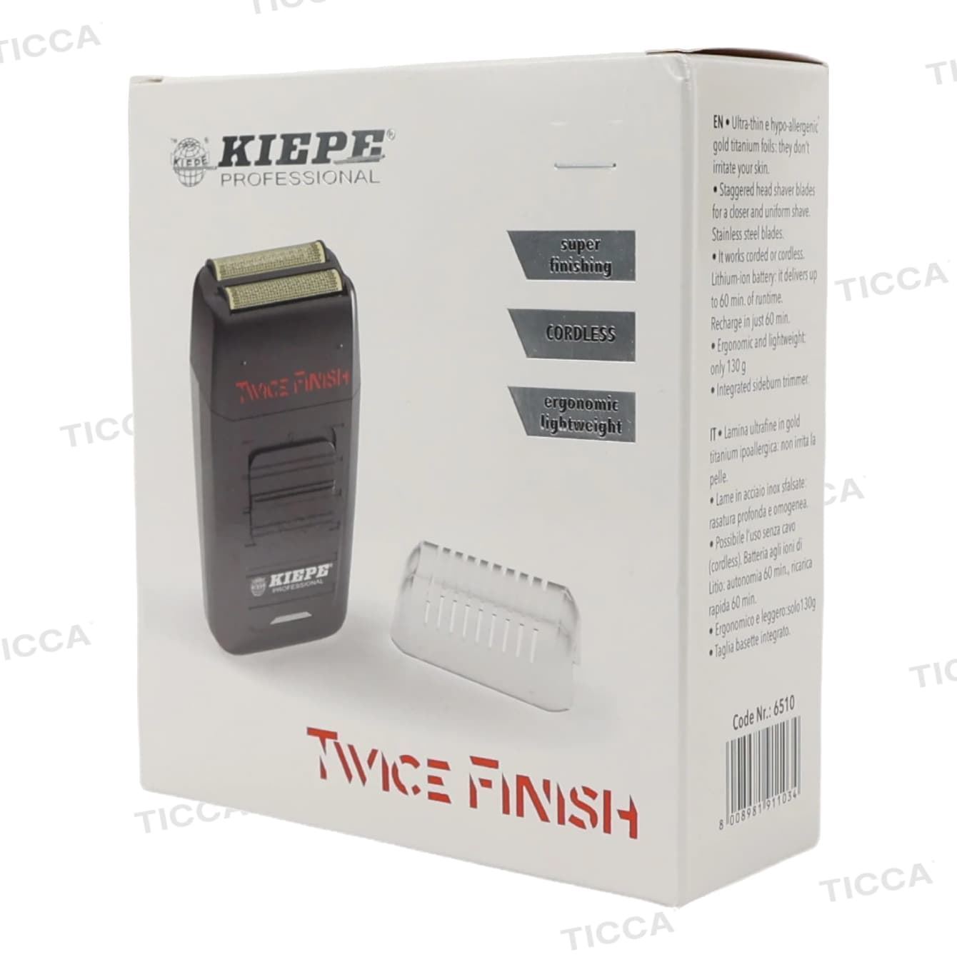 MAQUINA AFEITADORA "TWICE FINISH" 6800rpm | KIEPE - Imagen 2
