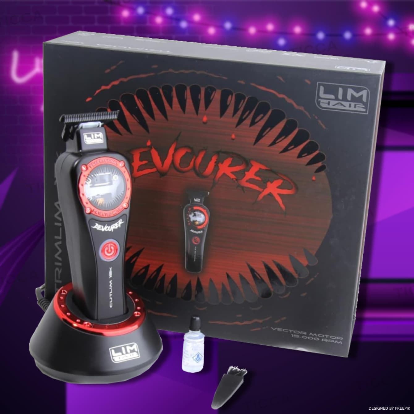 Maquina Trimmer Patillera 9W 15000Rpm 10W Trimlim Devourer| Lim Hair - Imagen 2