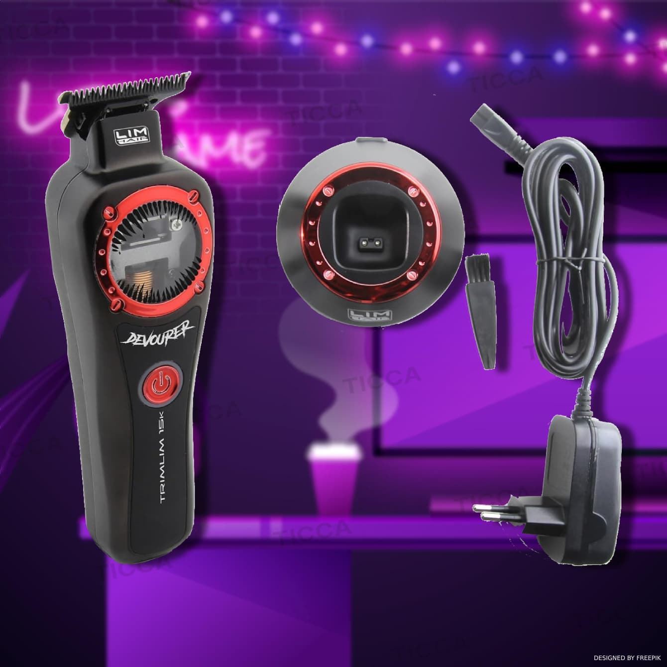 Maquina Trimmer Patillera 9W 15000Rpm 10W Trimlim Devourer| Lim Hair - Imagen 3