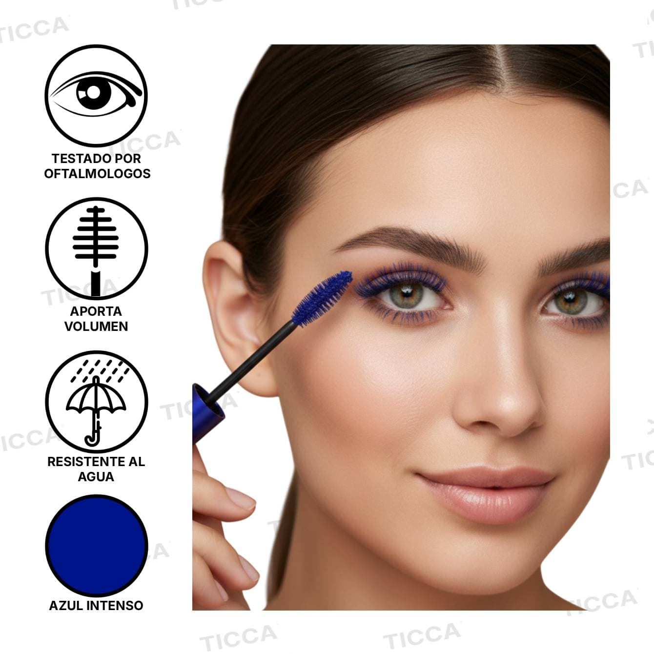 MASCARA DE PESTAÑAS AZUL "FLASH LASH" Nº4  9ml | GOLDEN ROSE - Imagen 2