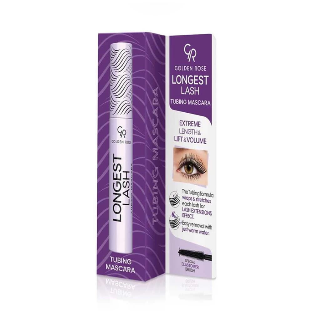 Mascara de pestañas efecto extensión pestañas Tubing Longest Lash 9ml | Golden Rose - Imagen 8