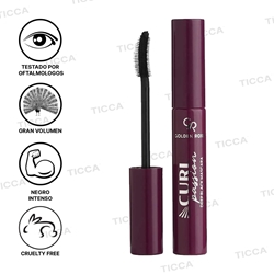 MASCARA DE PESTAÑAS NEGRO PROFUNDO PINCEL DOBLE "CURL PASSION" 13ml | GOLDEN ROSE - Imagen 1