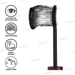 MASCARA DE PESTAÑAS NEGRO PROFUNDO PINCEL DOBLE "CURL PASSION" 13ml | GOLDEN ROSE - Imagen 2