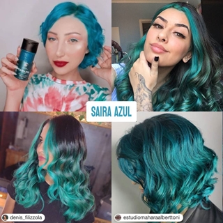 MASCARA PIGMENTANTE SAIRA AZUL PIGMENTO DIRECTO 100ml | KAMALEAO COLOR - Imagen 2