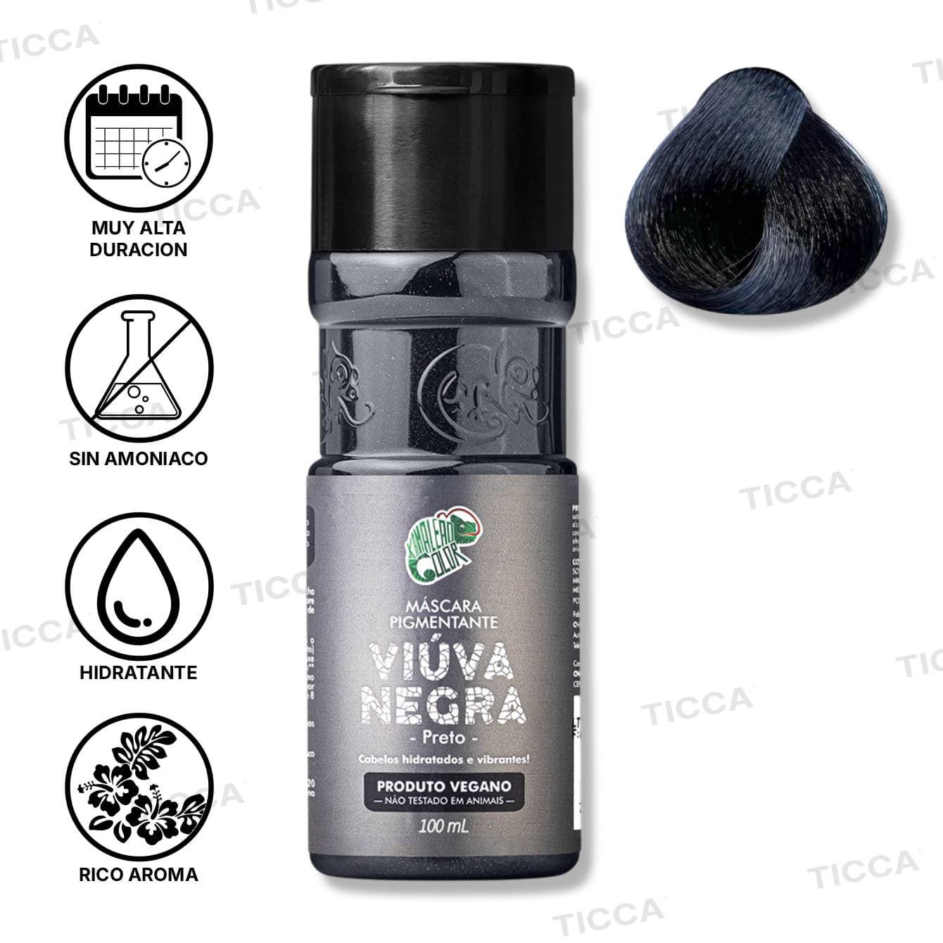 MASCARA PIGMENTANTE VIUVA NEGRA PIGMENTO DIRECTO 100ml | KAMALEAO COLOR - Imagen 1