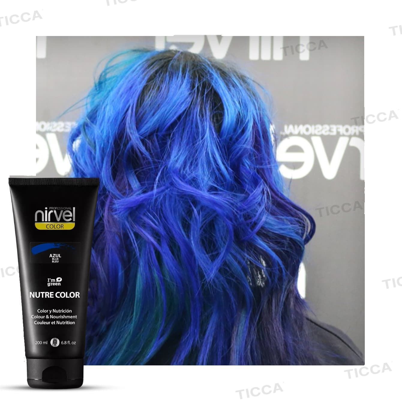 MASCARILLA DE COLOR NUTRE COLOR AZUL 200ml | NIRVEL PROFESIONAL - Imagen 3