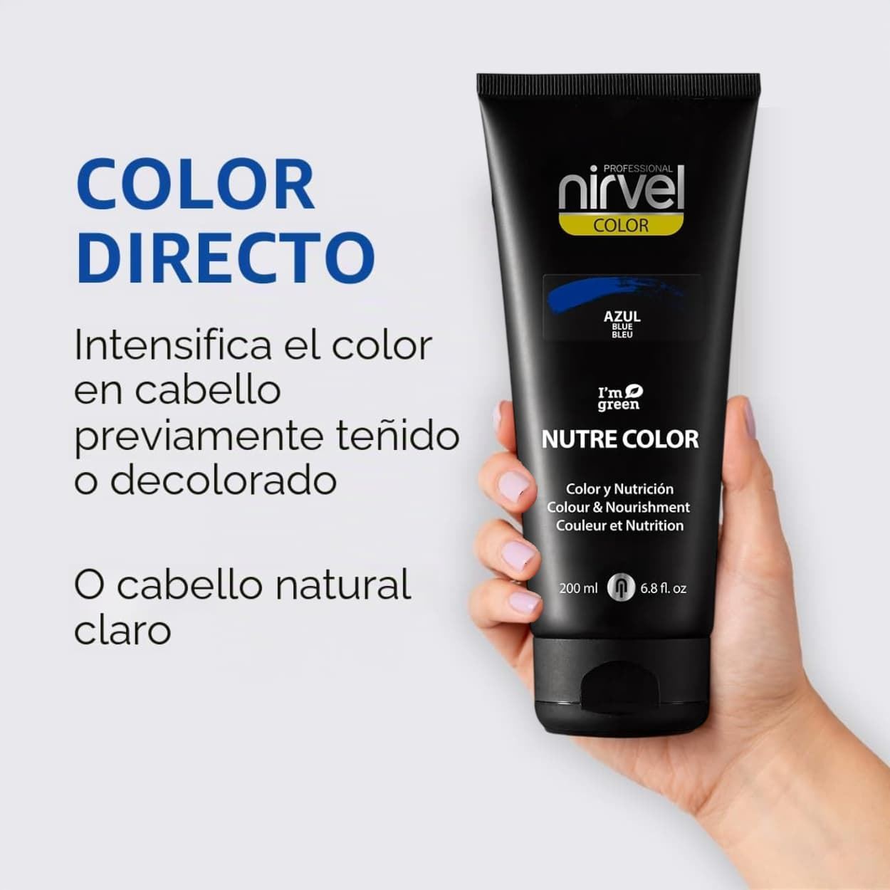 Mascarilla de Color Nutre Color Azul 200ml | Nirvel Profesional - Imagen 4