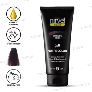 MASCARILLA DE COLOR NUTRE COLOR BERENJENA 200ml | NIRVEL PROFESIONAL - Imagen 1
