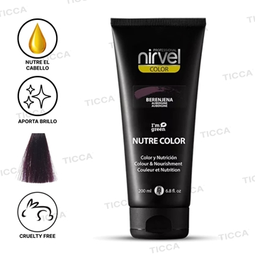 MASCARILLA DE COLOR NUTRE COLOR BERENJENA 200ml | NIRVEL PROFESIONAL - Imagen 1