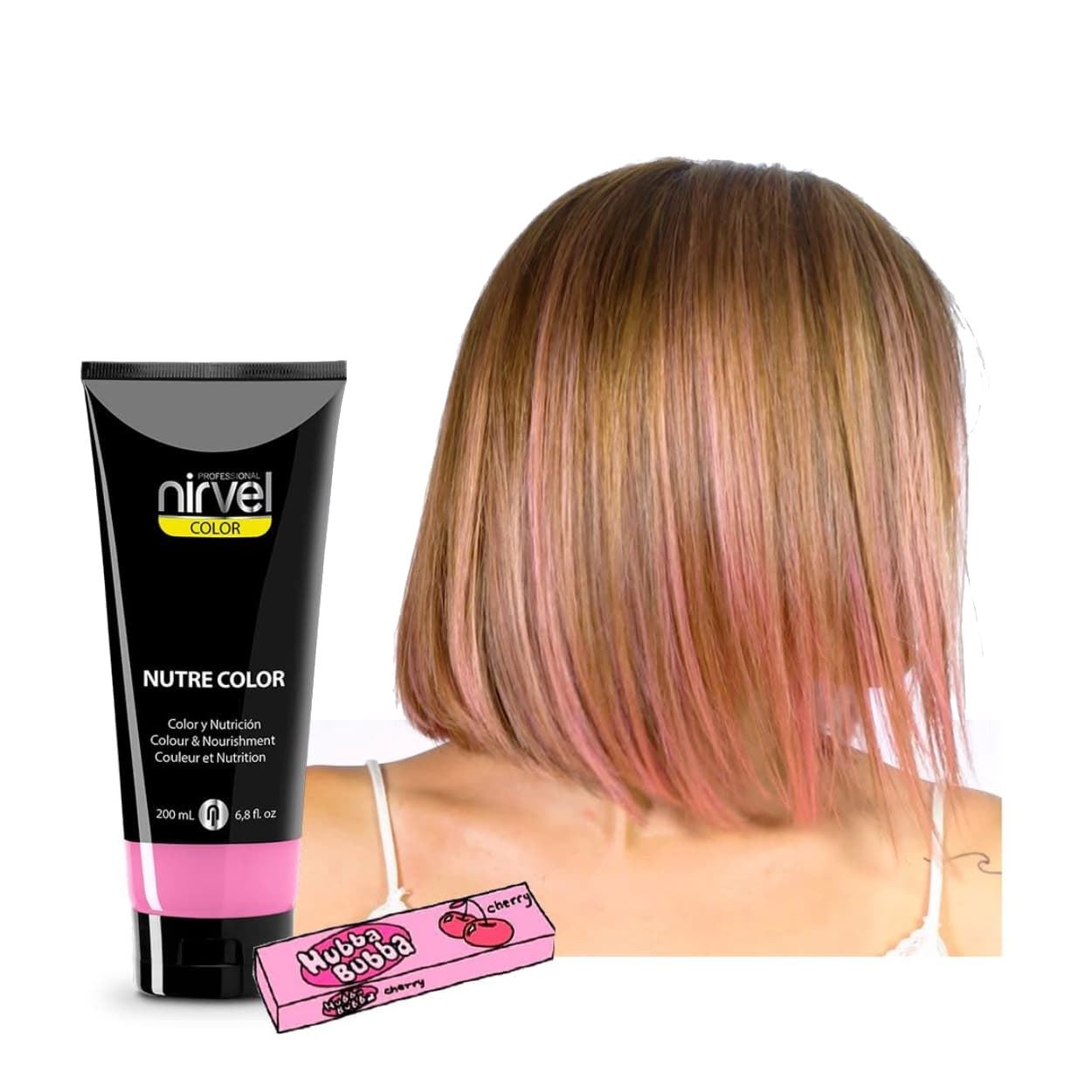 Mascarilla de Color Nutre Color Chicle 200ml  | Nirvel Professional - Imagen 5