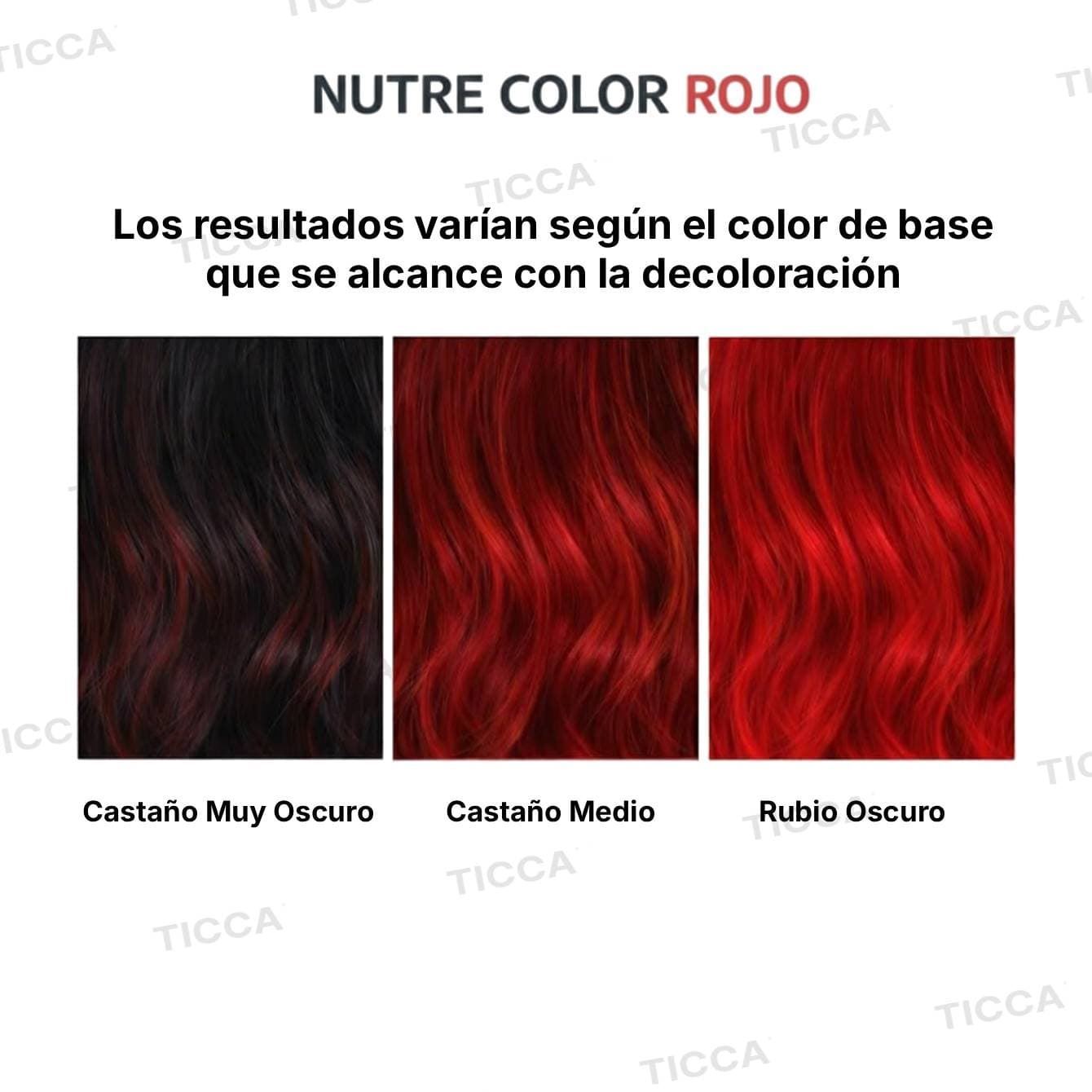 MASCARILLA DE COLOR NUTRE COLOR ROJO 200ml | NIRVEL PROFESIONAL - Imagen 3