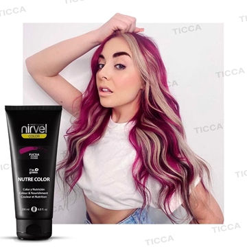 MASCARILLA DE COLOR NUTRECOLOR FUCSIA 200ml | NIRVEL PROFESIONAL - Imagen 2