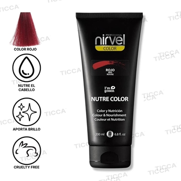 Mascarilla de Color Rojo Nutre Color 200ml | Nirvel Profesional - Imagen 2
