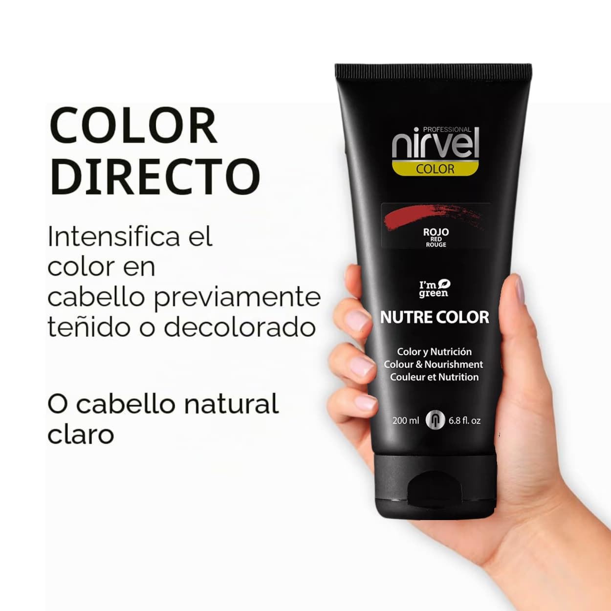 Mascarilla de Color Rojo Nutre Color 200ml | Nirvel Profesional - Imagen 3