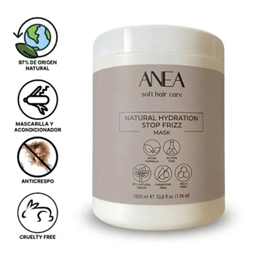 Mascarilla Hidratación Natural Antiencrespamiento – 97% Origen Natural, 1000ml | ANEA - Imagen 2