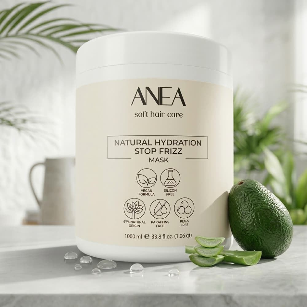 Mascarilla Hidratación Natural Antiencrespamiento – 97% Origen Natural, 1000ml | ANEA - Imagen 4