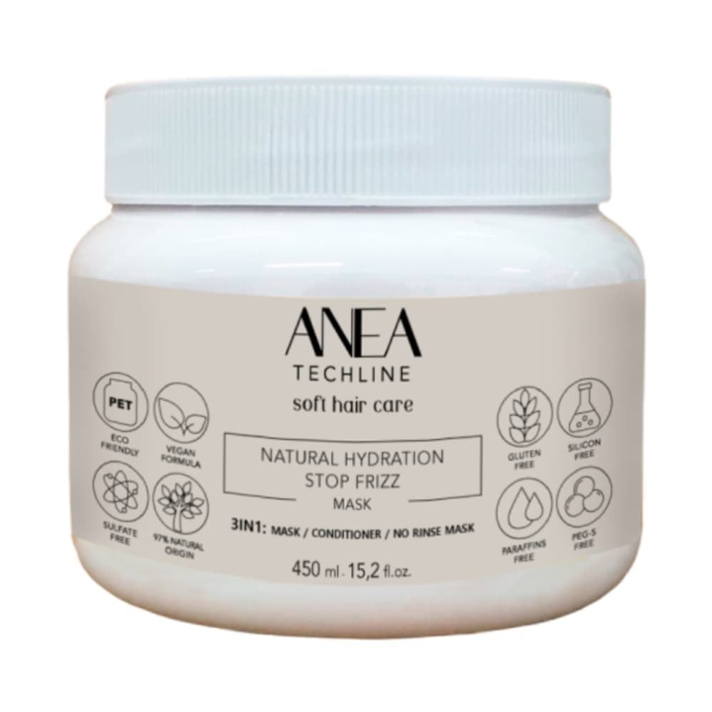 Mascarilla Hidratación Natural Antiencrespamiento – 97% Origen Natural, 450ml | ANEA - Imagen 1