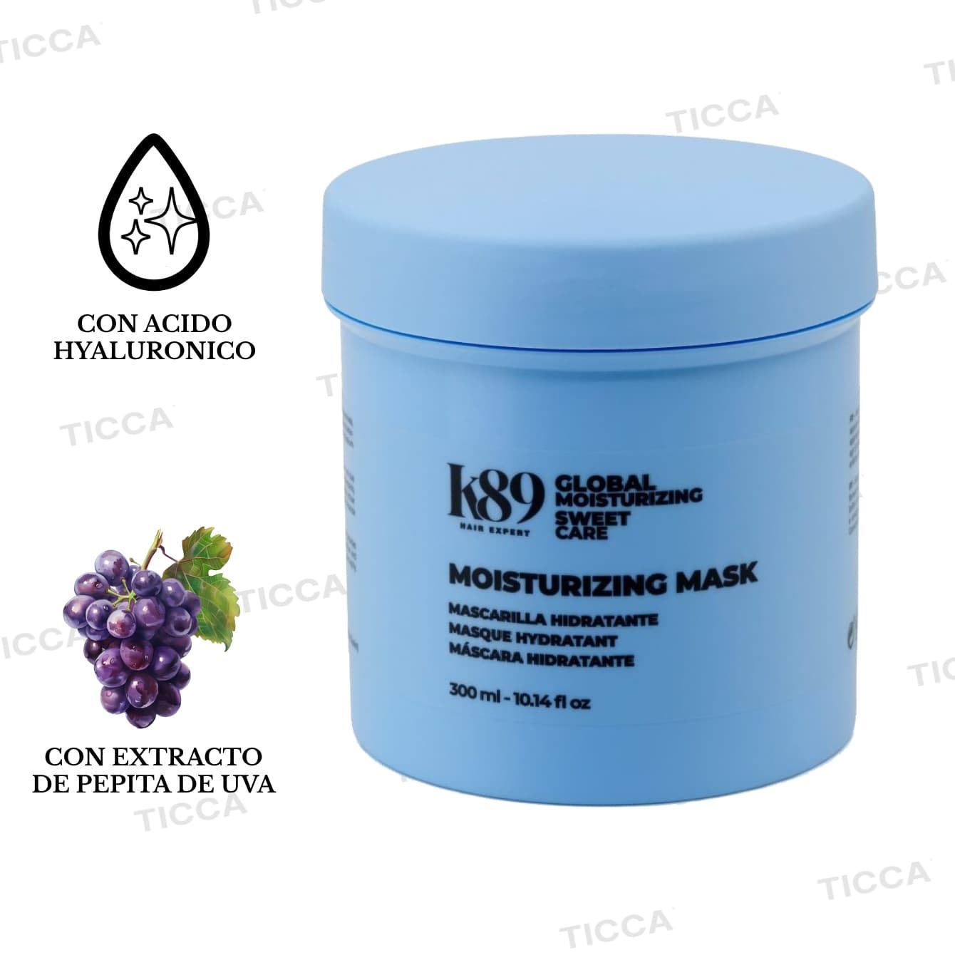 Mascarilla hidratante para pelo seco y normal  Global Moisturizing 300ml | K89 - Imagen 2