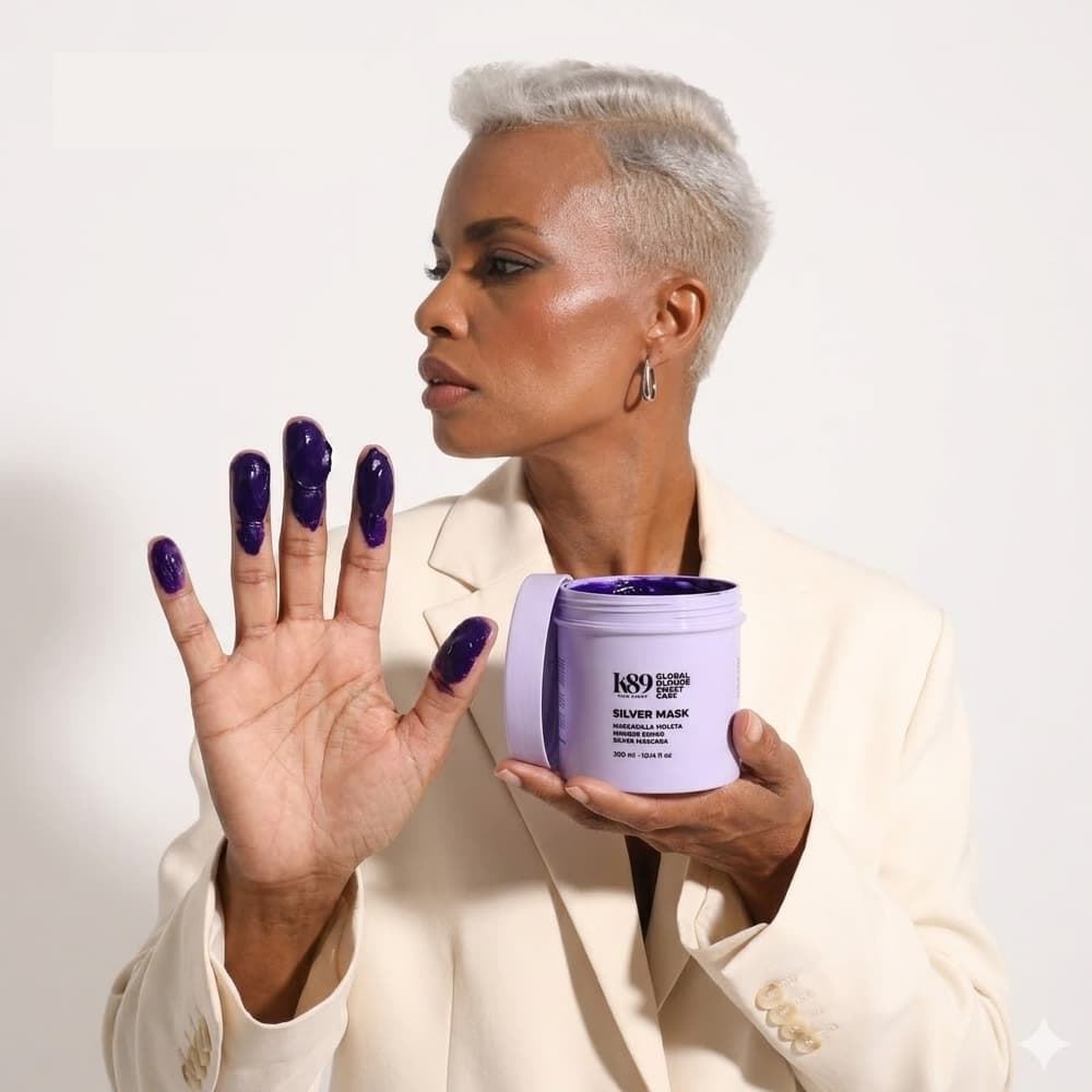 Mascarilla Matizadora Antiamarillos Violeta Silver Global Blonde 300 ml | K89 - Imagen 4